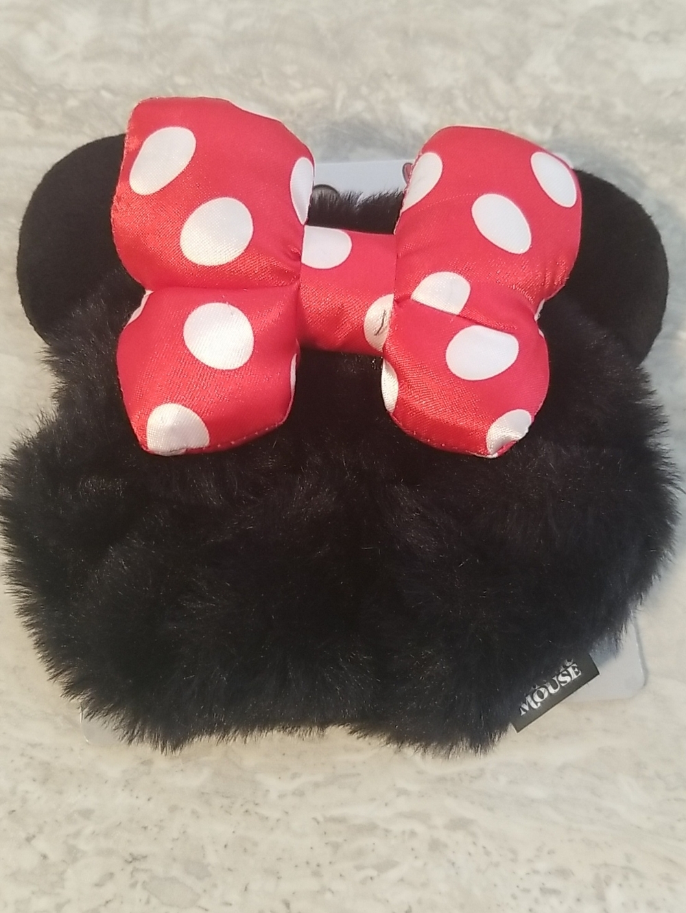 Disney Minnie  Black Plush Scrunchie